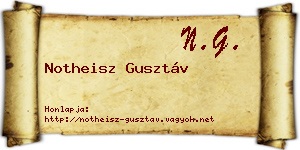 Notheisz Gusztáv névjegykártya