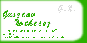 gusztav notheisz business card